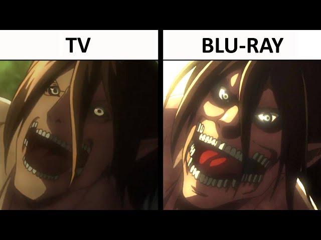 All Attack on Titan S1 TV vs Blu-Ray Differences