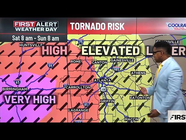 First Alert Forecast: Severe weather could bring tornadoes to metro Atlanta this weekend