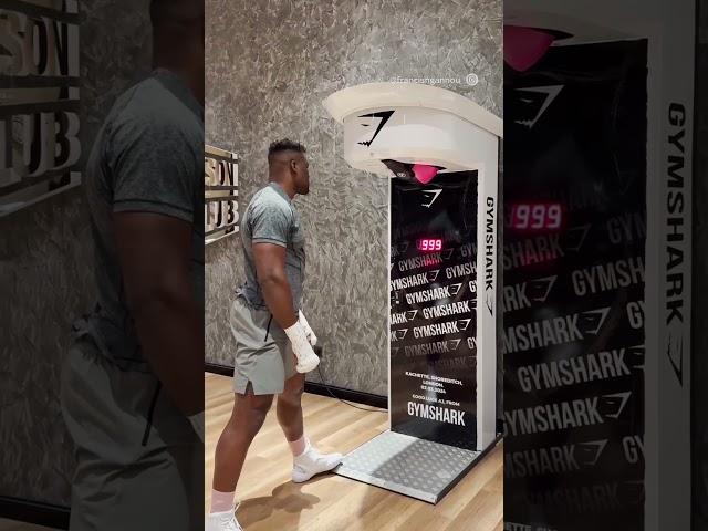 Francis Ngannou DESTROYS punch machine 