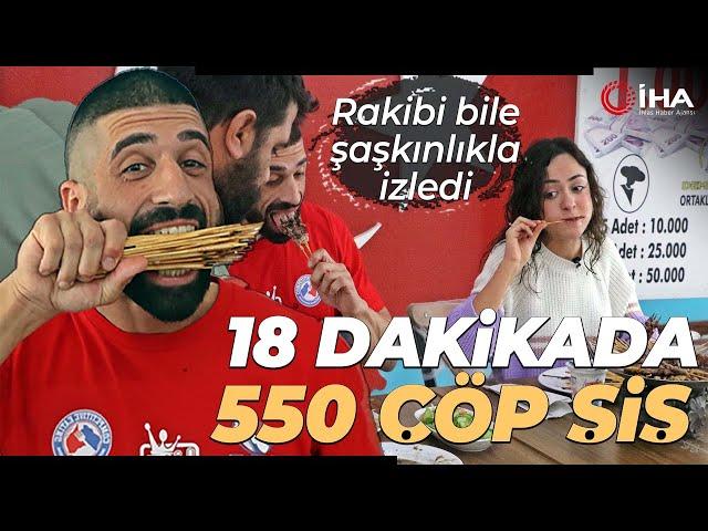 Avustralyalı Turist 18 Dakikada 550 Çöp Şiş Yedi