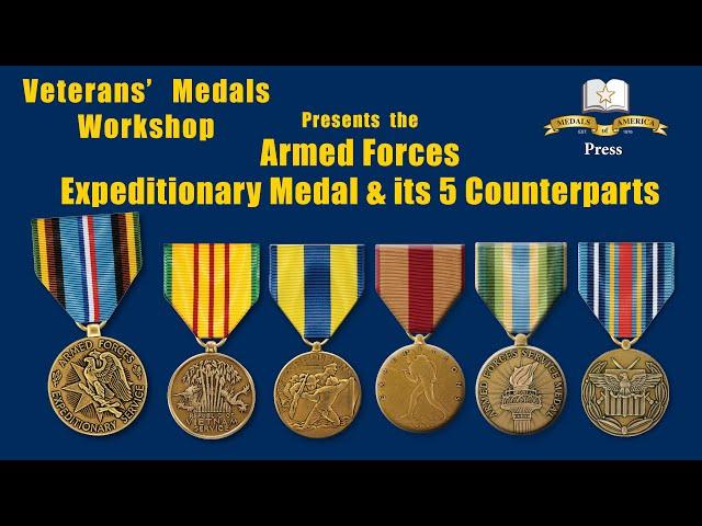 Armed Forces Expeditionary Medal (AFEM) & 5 Counterpart Medals for Armed Forces Expeditionary Medal