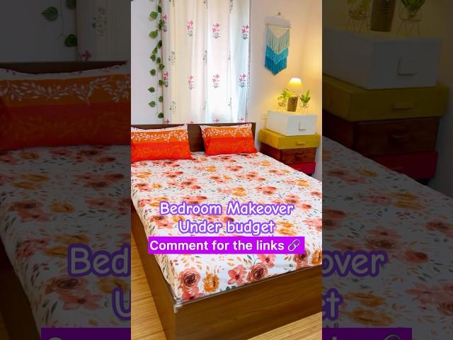 Bedroom makeover under ₹750 #bedroomdecor #bedroom #creator #ytshorts #shortaday #festivevibes #home