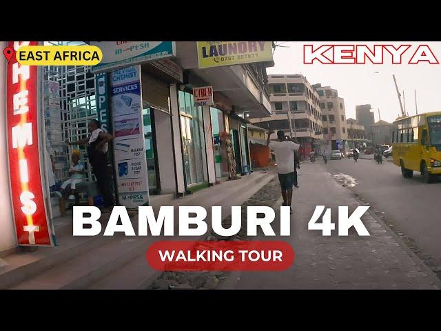 ‍️ Relaxing Evening Walking Tour in Mombasa : Bamburi Mtambo Streets in 4K