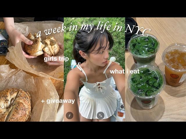 SUMMER IN NYC VLOG  a week in my life, what i eat, thrifting, girls trip + 1M GIVEAWAY [CLOSED]