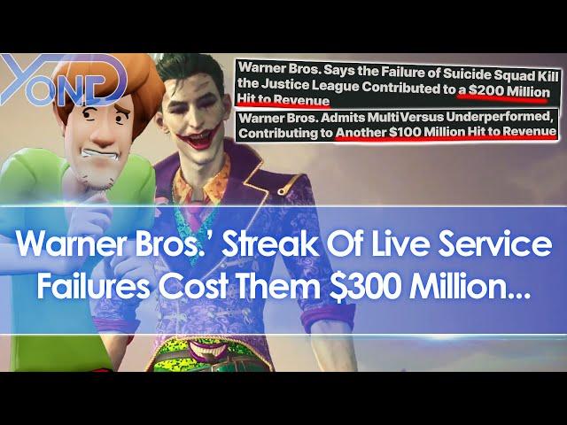 Warner Bros.' streak of live service failures have now cost them $300 million...