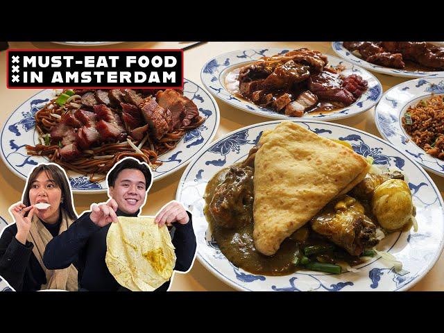 AMSTERDAM FOOD TOUR | Trying out INDONESIAN and SURINAMESE FOOD!