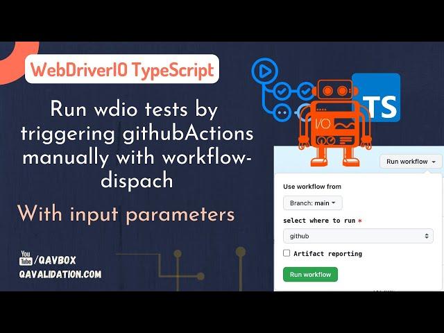 wdio tests | trigger githubActions manually with workflow-dispatch