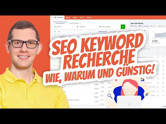 SEO Keyword Recherche 2024  Wie geht das richtig und günstig? Anleitung + Template  Jetzt testen