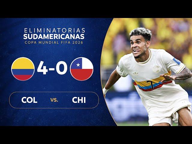 COLOMBIA vs. CHILE [4-0] | RESUMEN | ELIMINATORIAS SUDAMERICANAS | FECHA 10