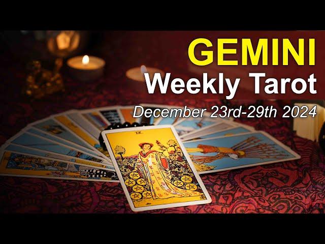 GEMINI WEEKLY TAROT READING "EVENTS TURN IN YOUR FAVOUR: GOOD FORTUNE" December 23 to 29 2024