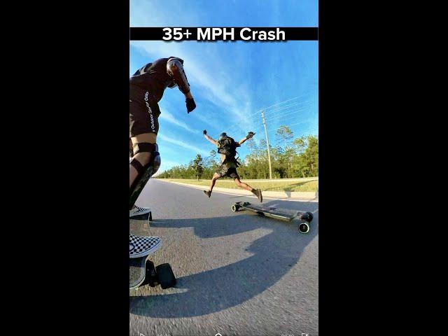 ️ INJURY, Fell going 35+ Mph #electricskateboard #crash #fall #skateboarding