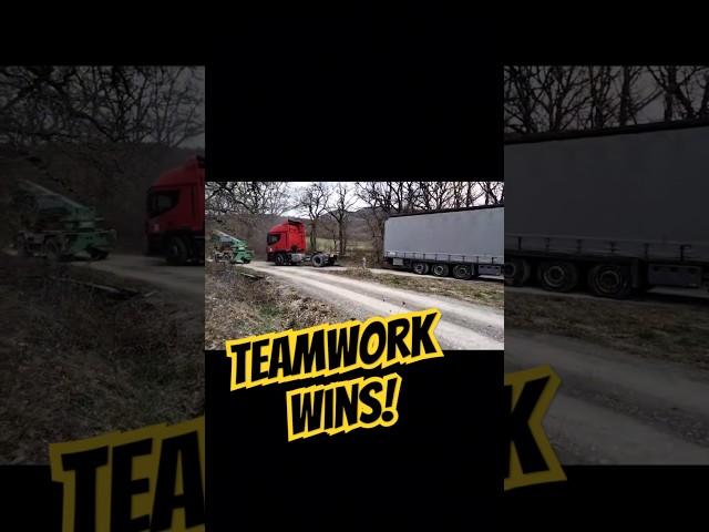 Overturned Truck? No Problem!  #truckdriver #lkw #camion #bigrig #hgv #fail #logística #automobile
