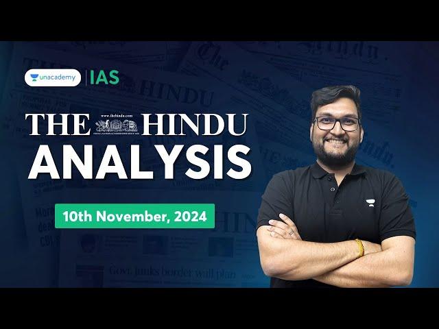 The Hindu Newspaper Analysis LIVE | 10th November | UPSC Current Affairs Today | Abhishek Mishra