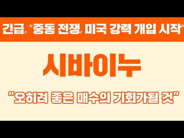 긴급, "중동 전쟁, 미국 강력 개입 시작" 시바이누 "오히려 좋은 매수의 기회가될 것" #시바이누 #시바이누전망 #시바이누코인