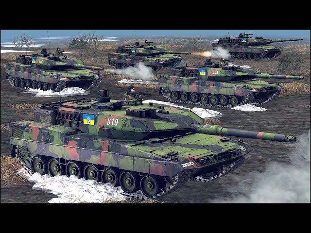 UKRAINE 14 LEOPARD 2A6 vs T-90M (24) - RUSSIAN SPRING ASSAULT