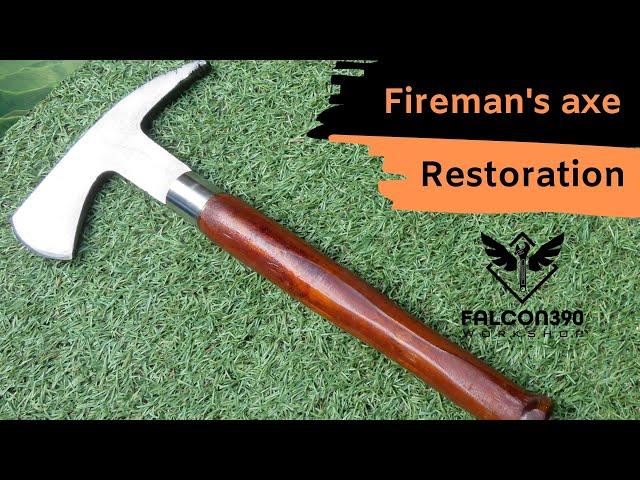 Vintage fireman's axe restoration.