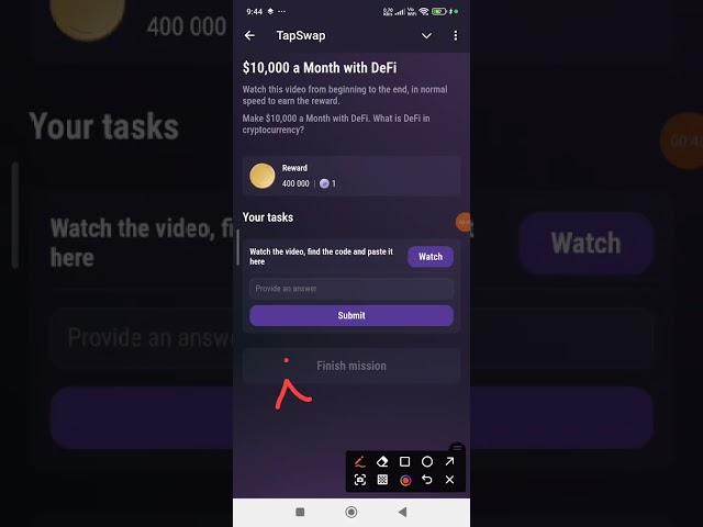 $10,000 a Month with DeFi Tapswap Code | 22th October Tapswap Watch Video Code