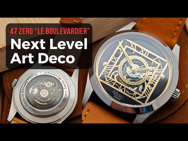 Boutique Watch Without Spending A Fortune: 47Zero "Le Boulevardier". Art Deco Dial, Explorer Case