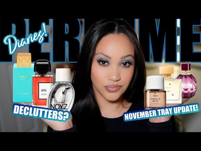 PERFUME DIARIES  NOVEMBER PERFUME TRAY UPDATE |PERFUMES I WORE THIS MONTH | AMY GLAM 