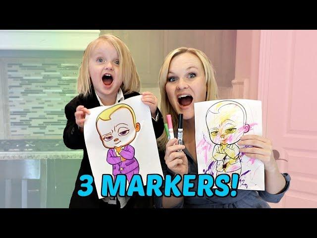 BOSS BABY 3 MARKER CHALLENGE!