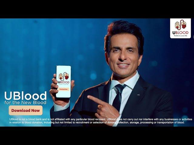 UBlood App to Donate Blood | Simply register, Save lives | Ft. Sonu Sood