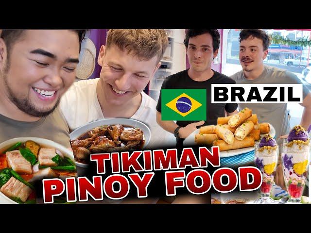 FOREIGNERS TRY FILIPINO FOOD IN BRAZIL 