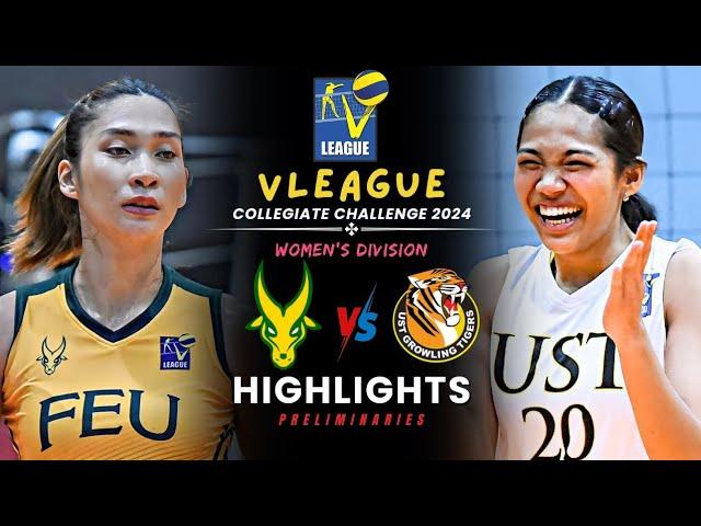 FEU VS. UST Full Game Highlights | V-League Collegiate Challenge 2024