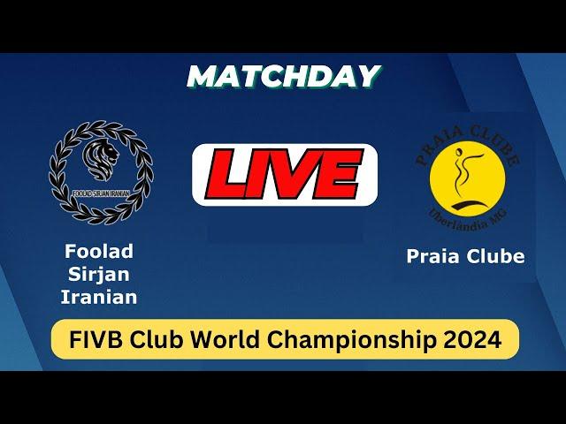 LIVE : Praia Clube Vs Sirjan | SCOREBOARD | FIVB Club World Championship Volleyball | Dec 13 2024