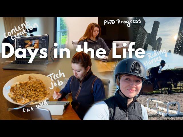 vlog | "Doing it All",  Achieving Balance, Working in Tech, Riding Horses, PhD Progress, etc.