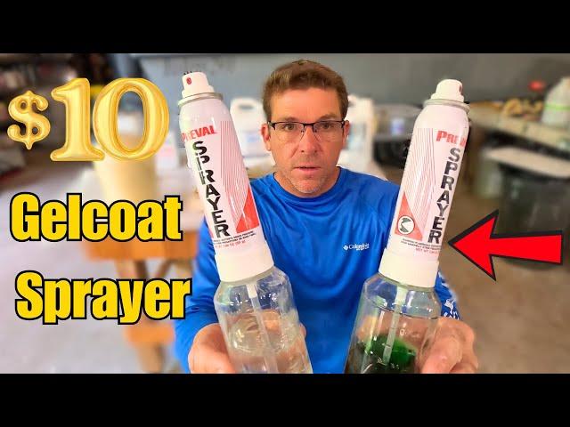 HOW TO SPRAY GELCOAT For CHEAP! 10 Dollar Gelcoat Sprayer!