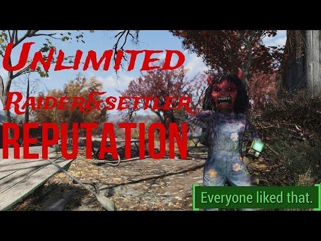 Fallout 76 New Unlimited Settler/Raider Reputation(Easy!)