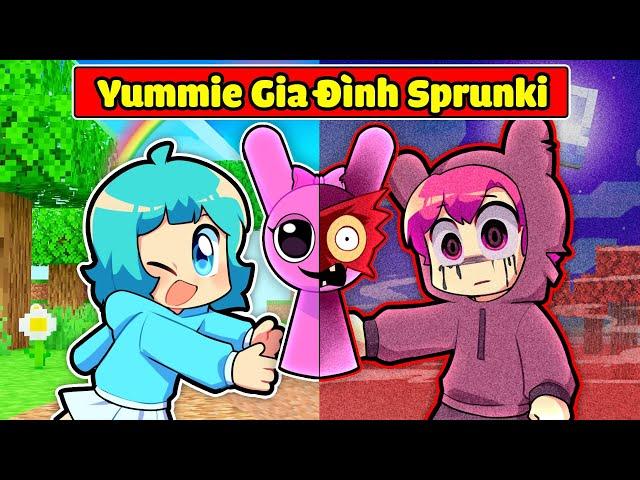 YUMMIE VÀ HIHA TRỞ THÀNH SPRUNKI FAMILY TRONG MINECRAFT*YUMMIE GIA ĐÌNH SPRUNKI TẬP 3 