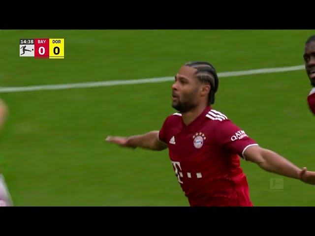 WHAT A VOLLEY  Serge Gnabry scores first! Bayern up 1-0 vs. Dortmund | ESPN FC