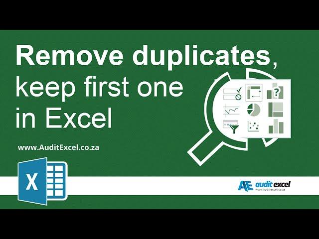 Delete duplicates but keep 1st one in Excel