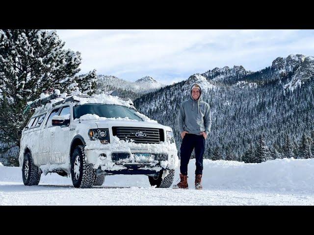 Truck camping in Colorado's 4th worst Blizzard - 48 inches of snow