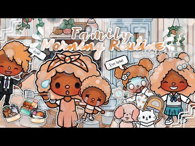 Family Morning Routine | *with voice* | Toca Boca Life Roleplay