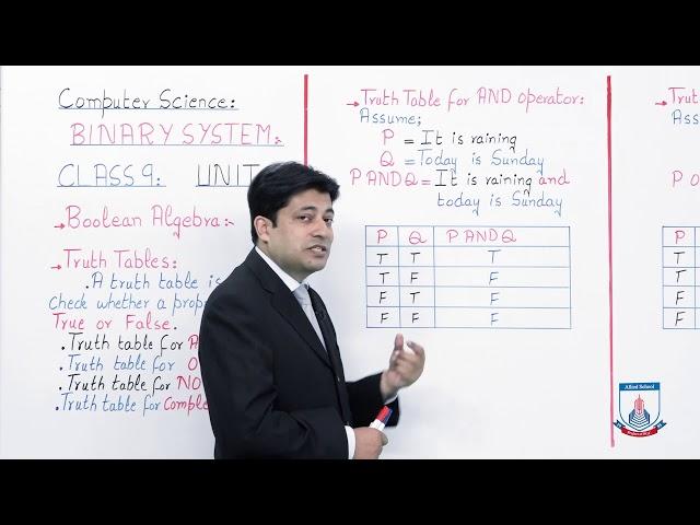 Class 9 - Computer Studies - Chapter 2 - Lecture 8 Truth Tables - Allied Schools