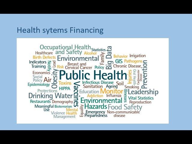 Health systems financing