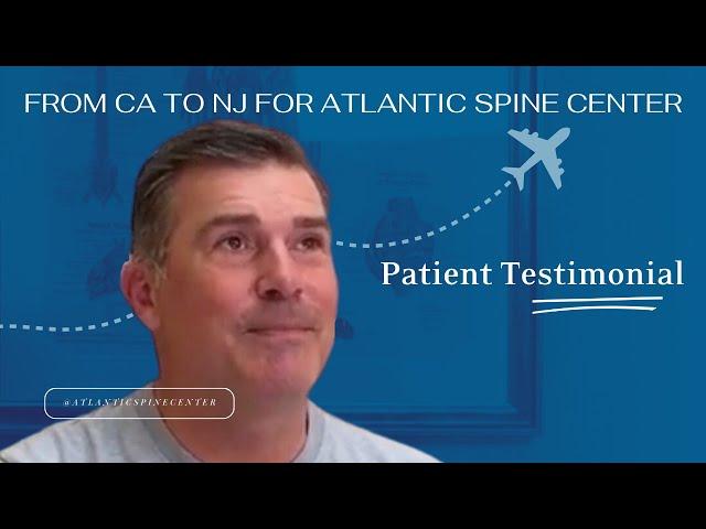 F.V.G. - Patient Testimonial - Why he Traveled Across the Country for Our Spinal Care