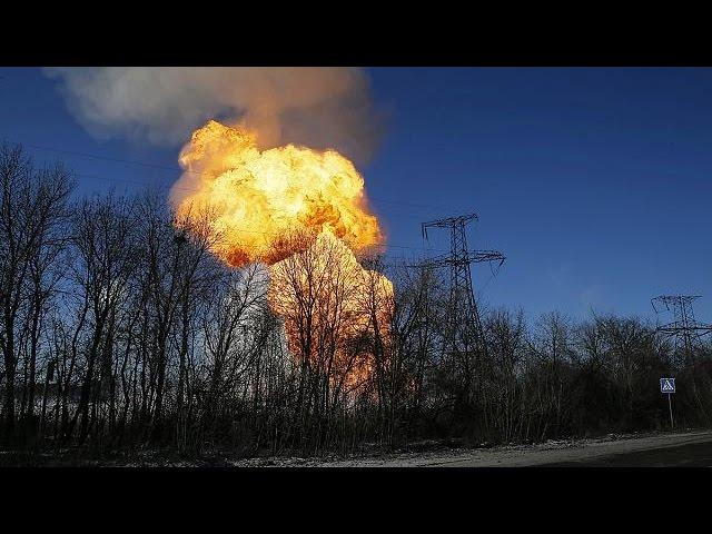 Ukraine explosion: Mortar fire collides with gas pipeline injuring journalists
