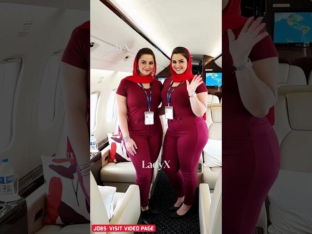 Dubai Princesses: Two Stunning Air Hostesses on a Private Jet | Girl Vlog #shrots #airhostess #dubai
