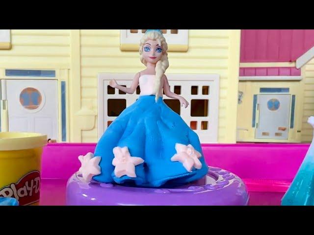 How to make a Dress for Queen Elsa   dough creation