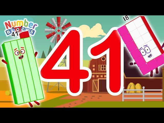 Numberblocks Magic Run Halloween - Numberblocks 4 to solve 41 in forest | Number Counting Fanmade