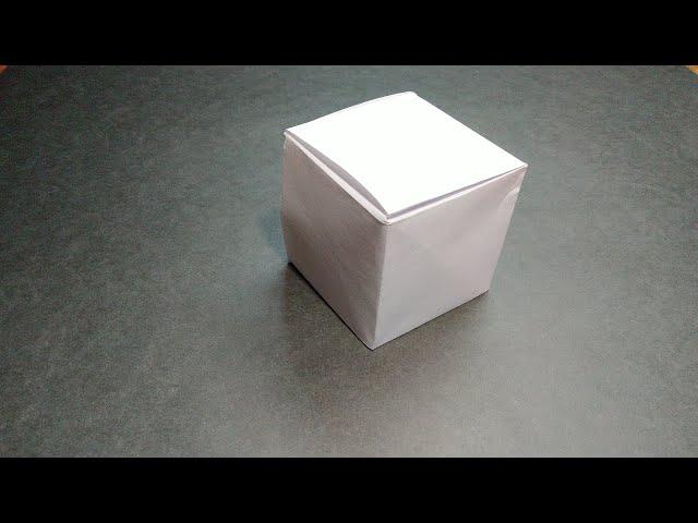  How to make a cube out of paper | Origami cube from one sheet. 