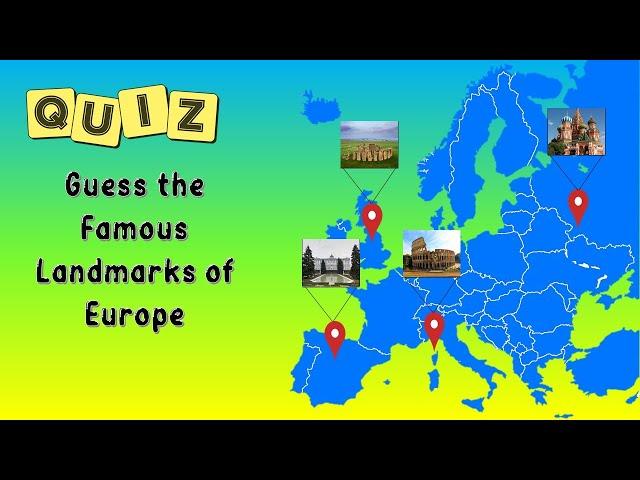 Guess 30 famous landmarks in Europe |Trivia quiz| Part 1