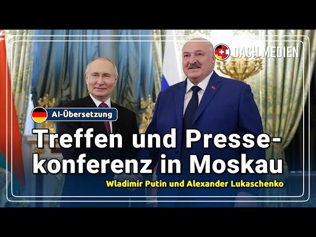 Wladimir Putin und Alexander Lukaschenko - Pressekonferenz in Moskau (Deutsch)