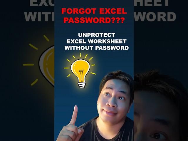 How to unlock Protected Excel Sheets without Password #shorts