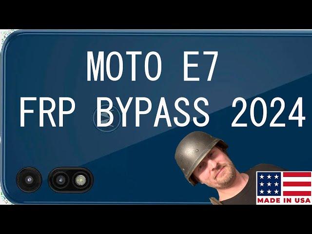 Moto E7 Factory Reset & FRP unlock Google lock bypass Android 10 - USA 2024 without PC