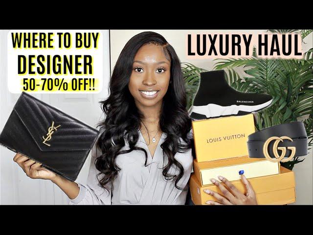 LUXURY HAUL Gucci, Balenciaga + WHERE TO BUY REAL DESIGNER BAGS & SHOES for DISCOUNT CHEAP 2021