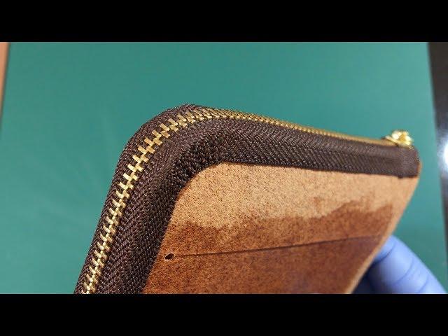 Technique to attach a Zipper / Leather Craft / Kikuyose / Simple